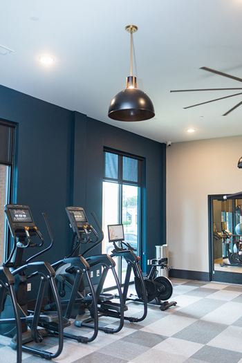 A fitness room 